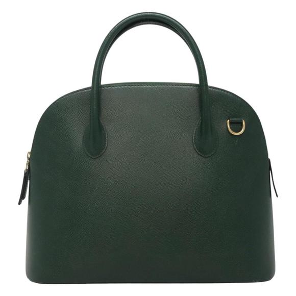 CELINE Hand Bag Leather Green Auth ep7982 - Picture 13 of 16